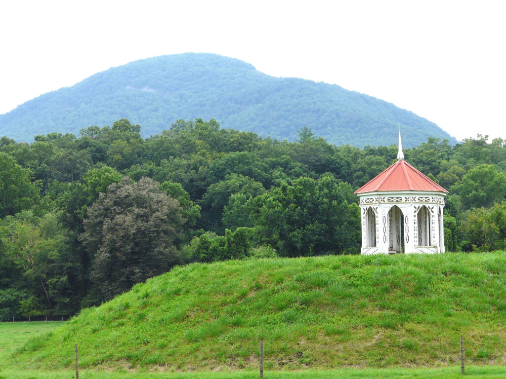 The Sautee Nacoochee Indian Mound is an archaeological site in Helen, Georgia, part of the Hardman Historic Farm in the Nacoochee Valley.