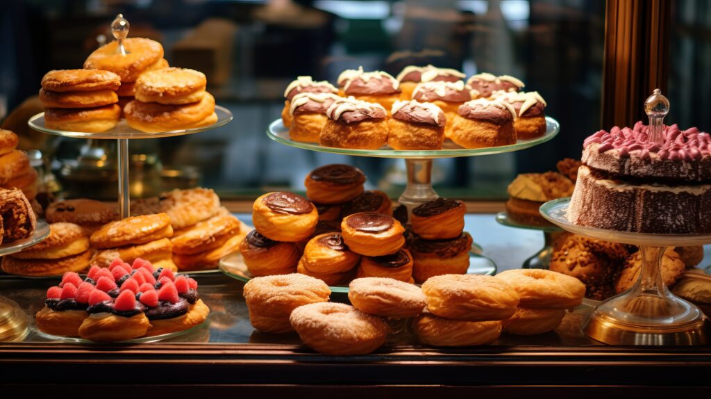 pastries with chocolate and sweets in Dahlonega Georgia